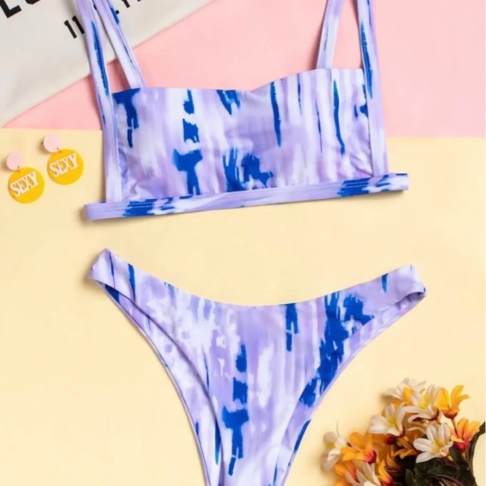 Blue and purple swim
